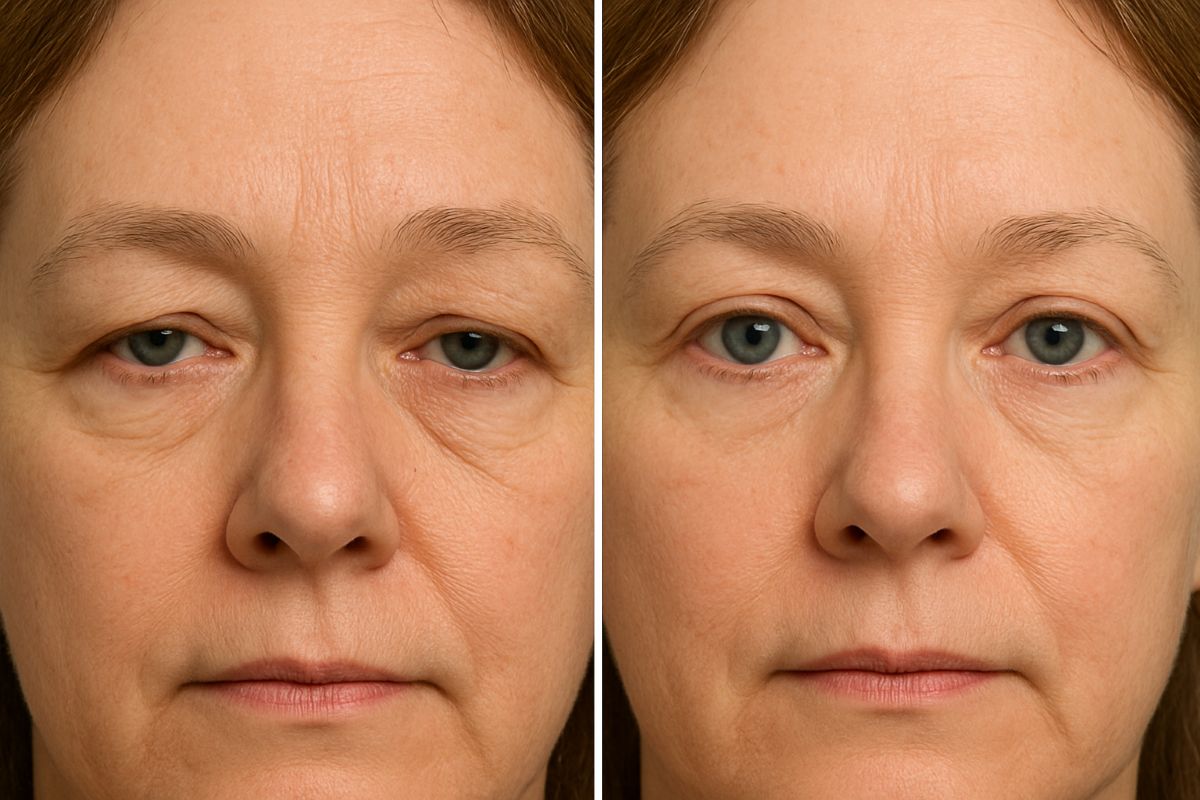 Voor en na blefaroplastie